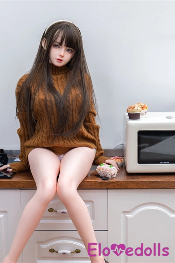 135cm B Cup TPE Μαύρο Μικρό Στήθος Λεπτά Χείλη Anime Sex Doll Gallery 3