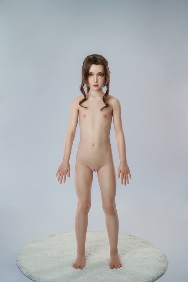 125cm A Cup TPE Small Breasts Brunette Gray Eyes Mini Sex Doll Detail View 1