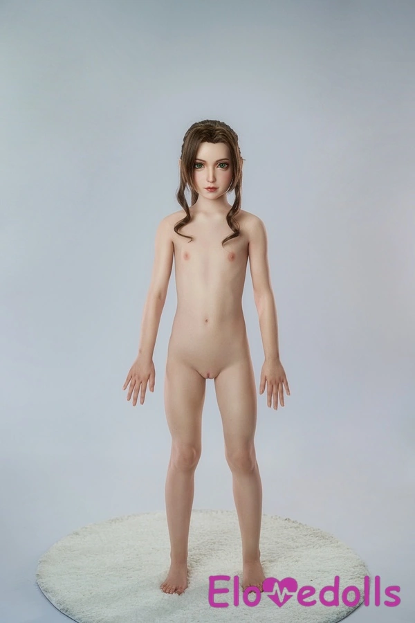 Búp bê tình dục mini 125cm A Cup TPE Ngực nhỏ Màu nâu đen Mắt xám Xem chi tiết 1