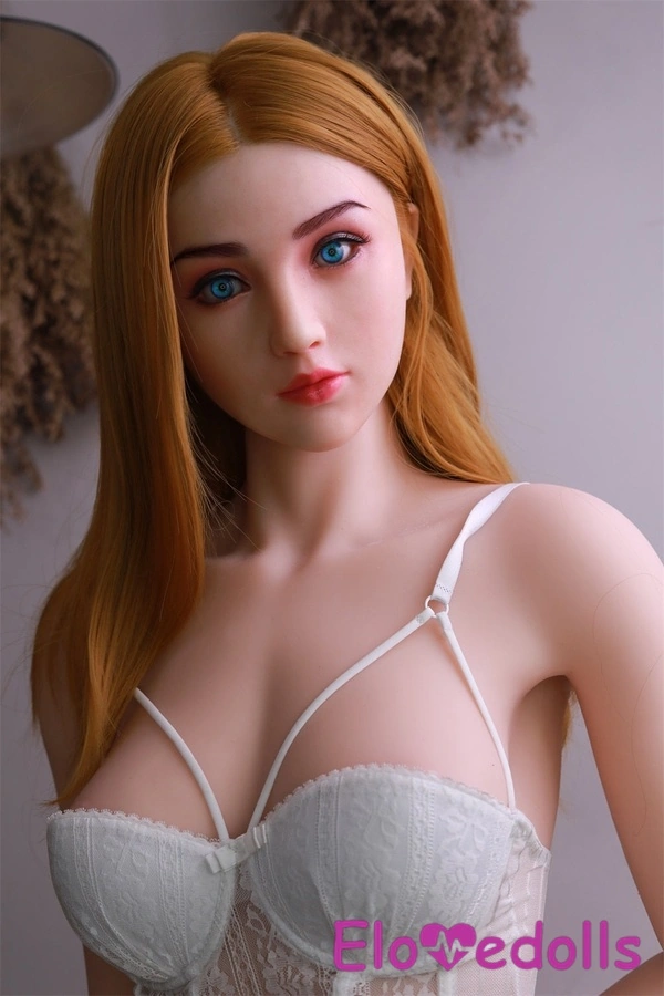Boneka Seks Realistis Berukuran 135cm dengan Payudara Mungil dan Mata Abu-abu, TPE Cup B