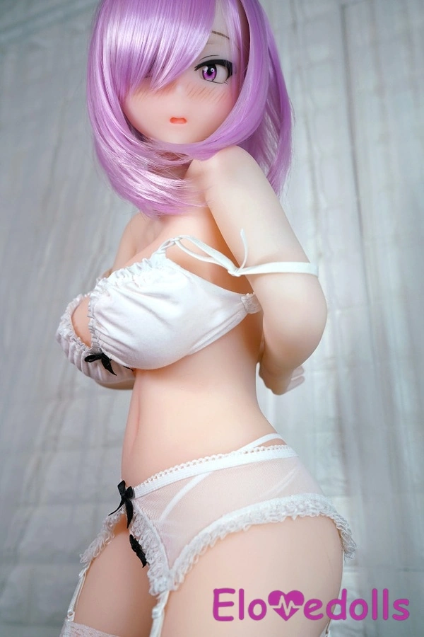 دمية جنسية أنمي صغيرة الحجم بمقاس D وشفتين رفيعتين وعيون رمادية وكأس من مادة TPE مقاس 85 سم، معرض 4