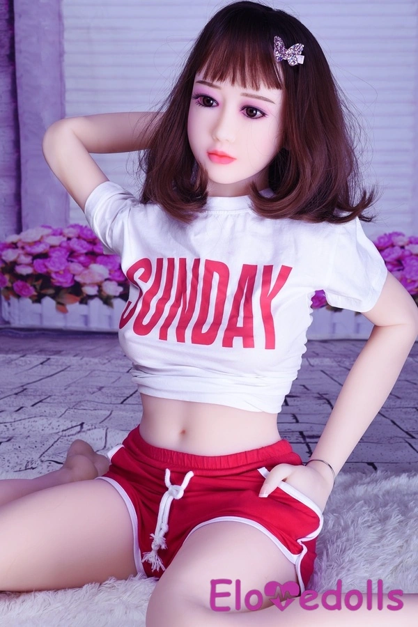 Búp bê tình dục Châu Âu 140cm cúp F TPE ngực nhỏ, môi mỏng, ngực nhỏ màu nâu sẫm, xem chi tiết 10