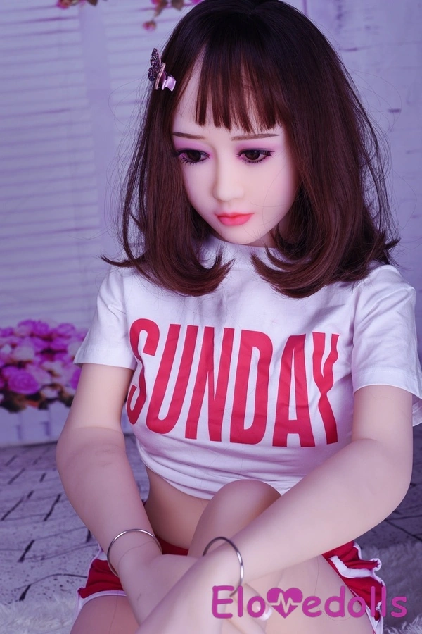 Búp bê tình dục Châu Âu 140cm cúp F TPE ngực nhỏ, mảnh mai, tóc nâu Xem chi tiết 13