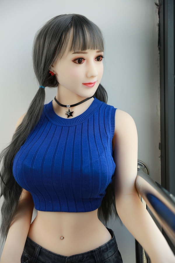 148cm G Cup TPE Gray Eyes Petite Breasts Black Big Booty Sex Doll Gallery 8