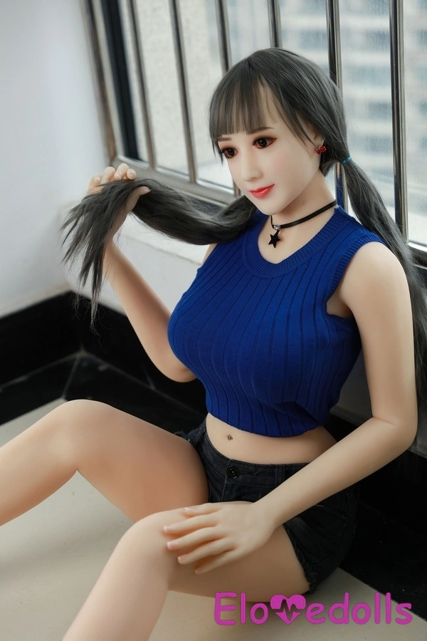 Boneka Seks TPE 148cm G Cup Bibir Tipis Mata Abu-abu Hitam Bokong Besar Detail Lihat 3