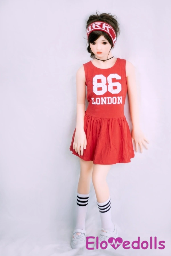 Muñeca sexual de anime rosa, pequeña, de TPE, con labios finos, copa F de 140 cm, galería 9