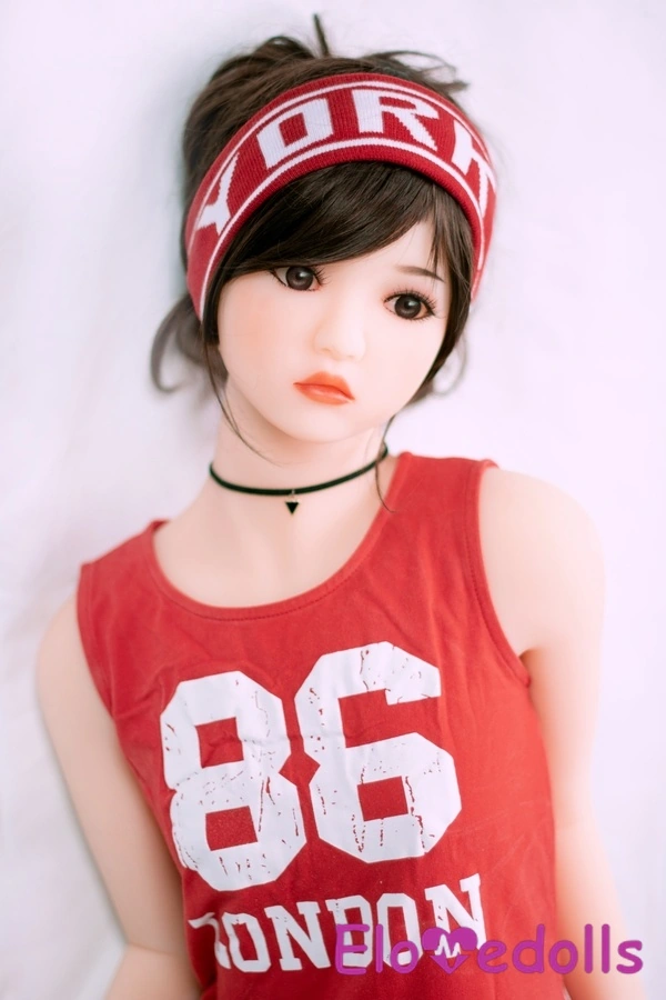 Muñeca sexual de anime de TPE, copa F de 140 cm, pechos medianos, ojos ámbar pequeños, vista detallada 5