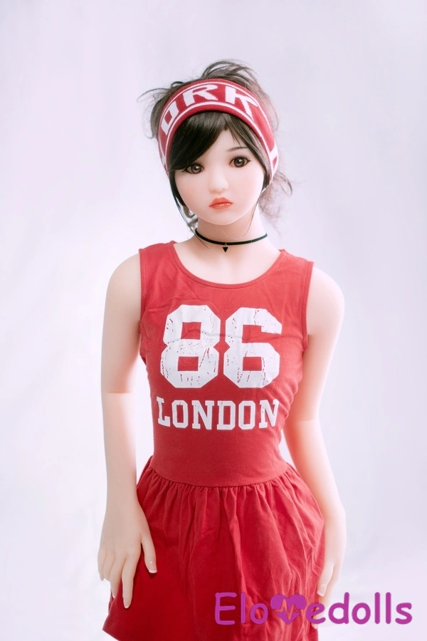 Muñeca sexual de anime rosa de TPE, 140 cm, copa F, labios finos, pechos medianos, vista detallada 7