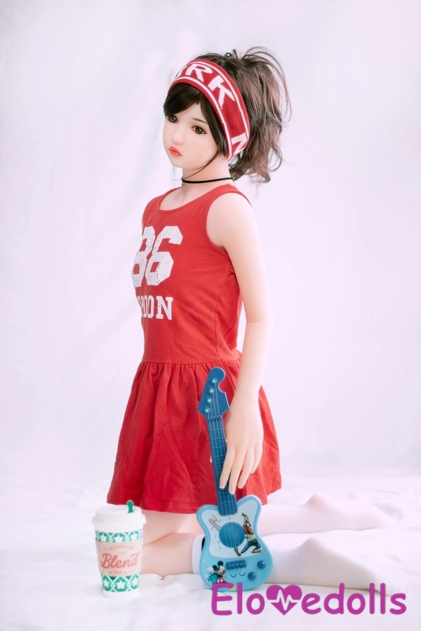 Muñeca sexual de anime de TPE rosa, copa F de 140 cm, ojos ámbar, vista detallada 8