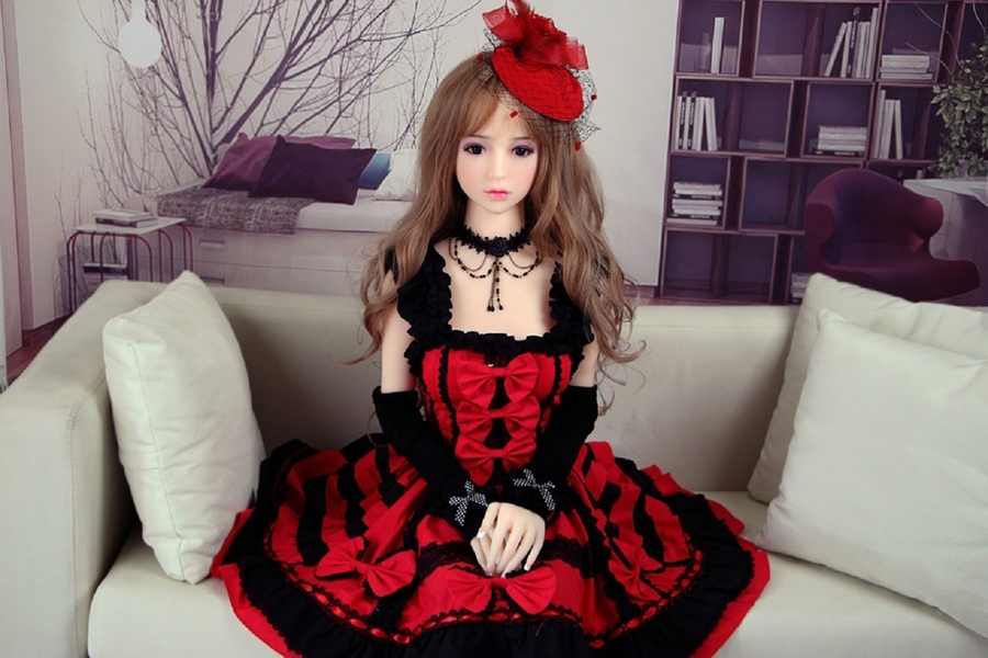 140cm F Cup TPE Brunette Amber Eyes Thin Lips Japanese Sex Doll Detail View 6