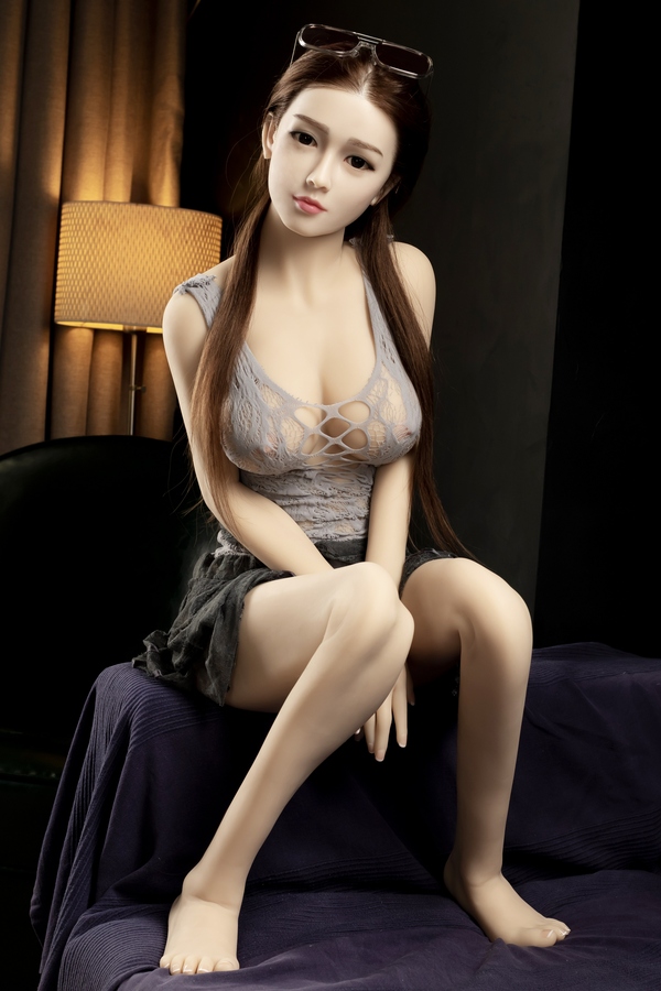 150cm G Cup TPE Body&Silicone Head Petite Thin Lips Amber Eyes Lifelike Sex Doll Product