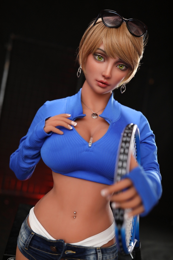 158cm K Cup TPE Body&Silicone Head Petite Breasts Athletic Blonde Lifelike Sex Doll Gallery 4