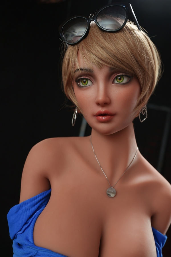 158cm K Cup TPE Body&Silicone Head Athletic Blonde Thin Lips Lifelike Sex Doll Gallery 8
