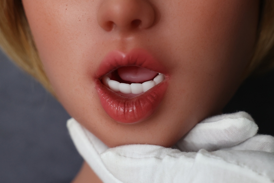 158cm K Cup TPE Body&Silicone Head Blonde Blue Eyes Petite Breasts Lifelike Sex Doll Detail View 11