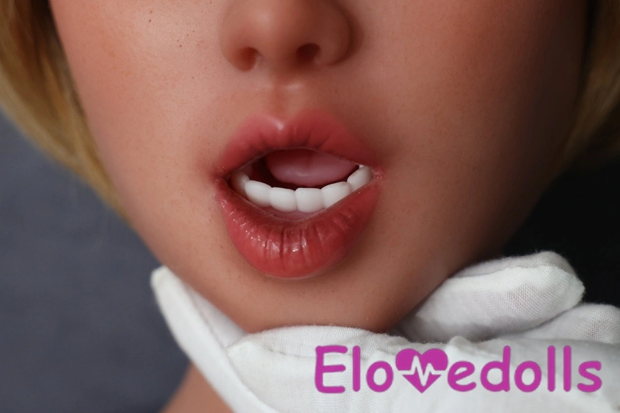 158cm K Cup TPE Body&Silicone Head Blonde Blue Eyes Petite Breasts Lifelike Sex Doll Detail View 11