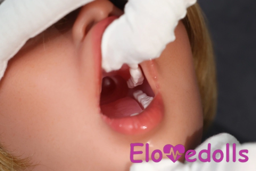 158cm K Cup TPE Body&Silicone Head Blonde Petite Breasts Thin Lips Lifelike Sex Doll Detail View 13