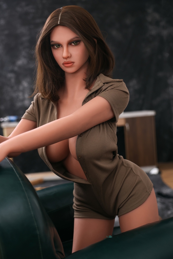 158cm F Cup TPE Small Breasts Thin Lips Gray Eyes BBW Sex Doll Gallery 2