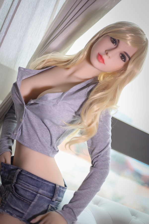158cm C Cup TPE Blue Eyes Blonde Thin Lips Realistic Sex Doll Detail View 15