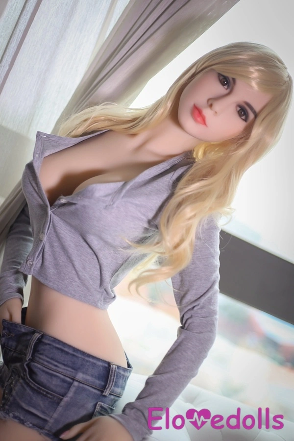 158cm C Cup TPE Blue Eyes Blonde Thin Lips Realistic Sex Doll Detail View 15