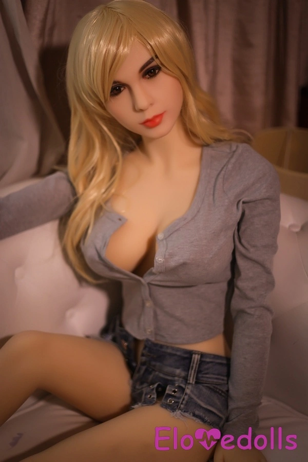 158cm C Cup TPE Blonde Blue Eyes Thin Lips Realistic Sex Doll Detail View 16