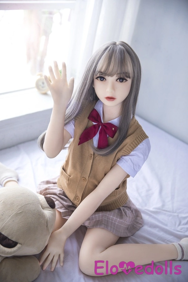 128cm A Cup TPE Thin Lips Petite Gray Japanese Sex Doll Gallery 4