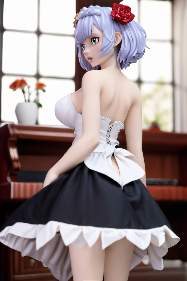 80cm G Cup TPE Blue Eyes Small Breasts White Anime Sex Doll Gallery 2