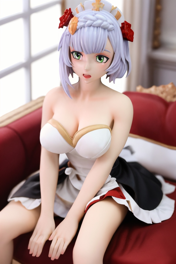 80cm G Cup TPE Blue Eyes Small Breasts White Anime Sex Doll Gallery 3