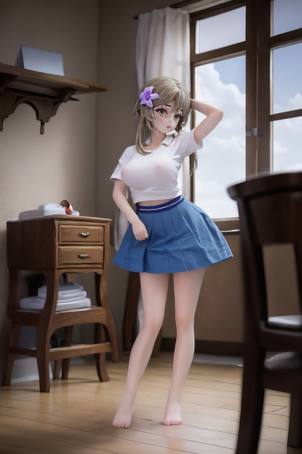 80cm G Cup TPE Amber Eyes Thin Lips Petite Anime Sex Doll Gallery 3
