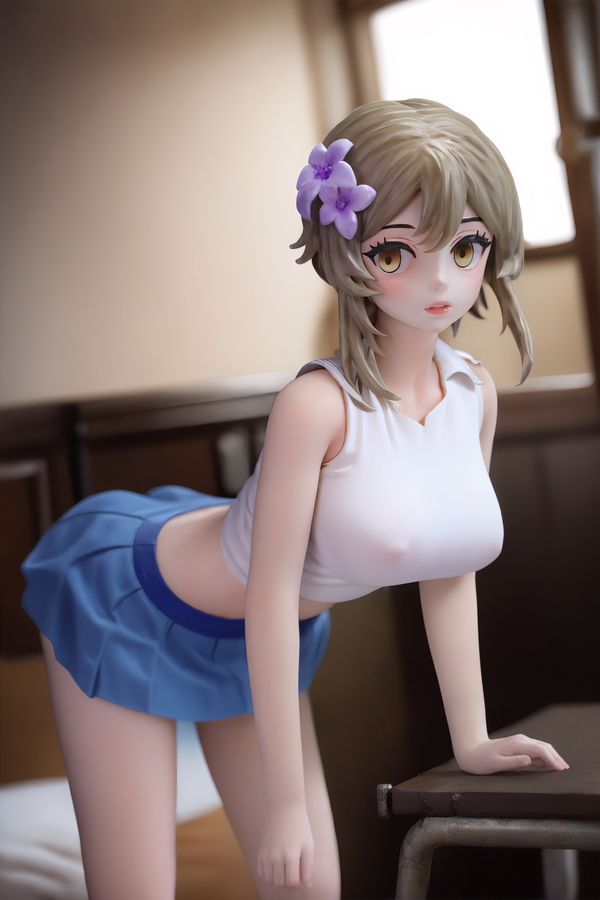 80cm G Cup TPE Brunette Small Breasts Amber Eyes Anime Sex Doll Gallery 6