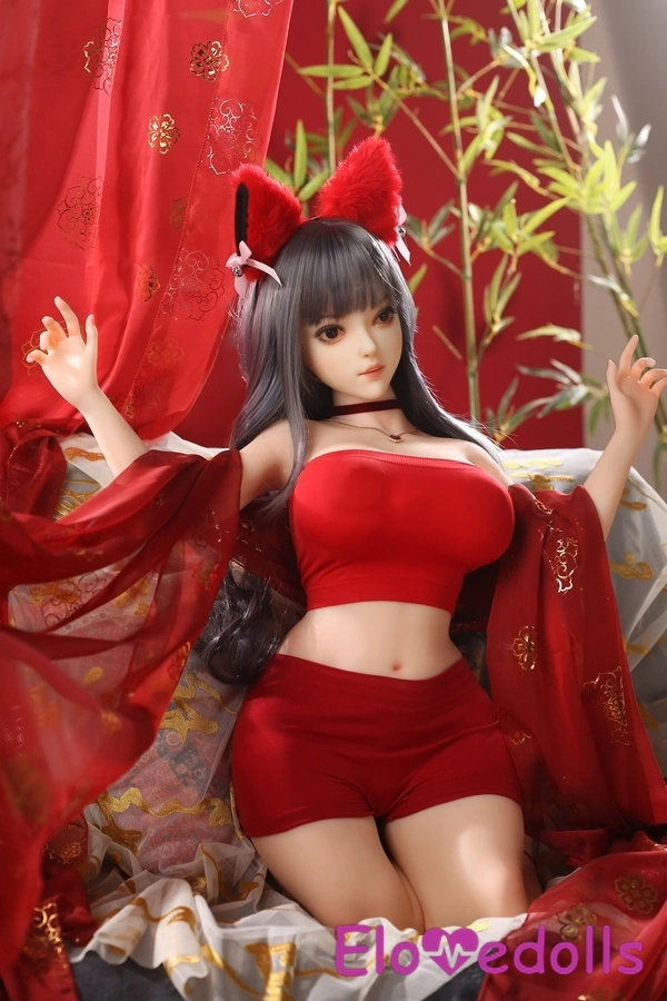 110 см, чашка D, тонкі губи з ТПЕ, чорна чуттєва азіатська секс-лялька, галерея 7