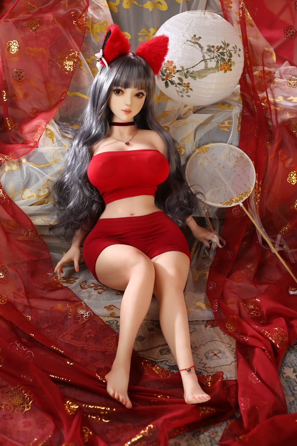 110cm D Cup TPE Amber Eyes Thin Lips Black Asian Sex Doll Gallery 8