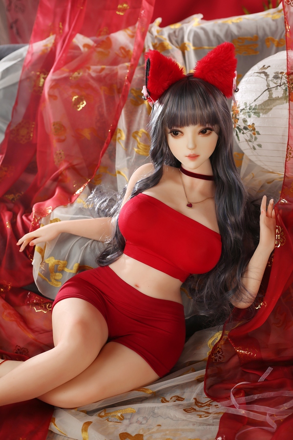110cm D Cup TPE Voluptuous Black Amber Eyes Asian Sex Doll Detail View 1
