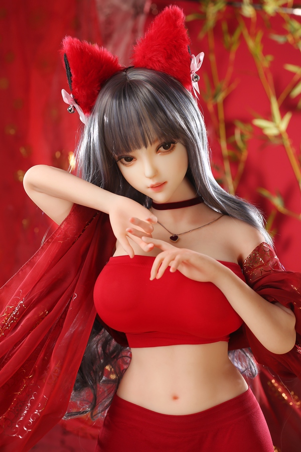 110cm D Cup TPE Black Voluptuous Amber Eyes Asian Sex Doll Detail View 4