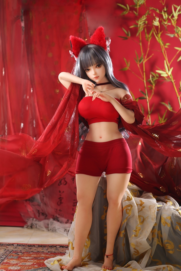 110cm D Cup TPE Amber Eyes Voluptuous Black Asian Sex Doll Detail View 5
