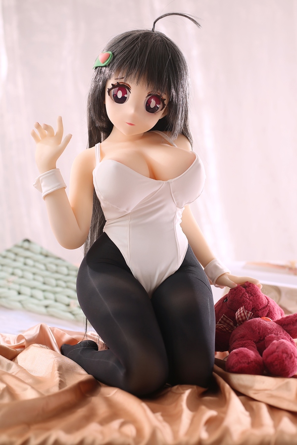 80cm G Cup TPE Body&Silicone Head Petite Thin Lips Black Anime Sex Doll Detail View 1