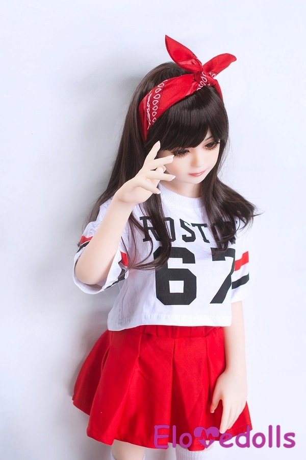 100cm D-kupa TPE Små bröst Svarta Grå ögon Riktig docka Galleri 4