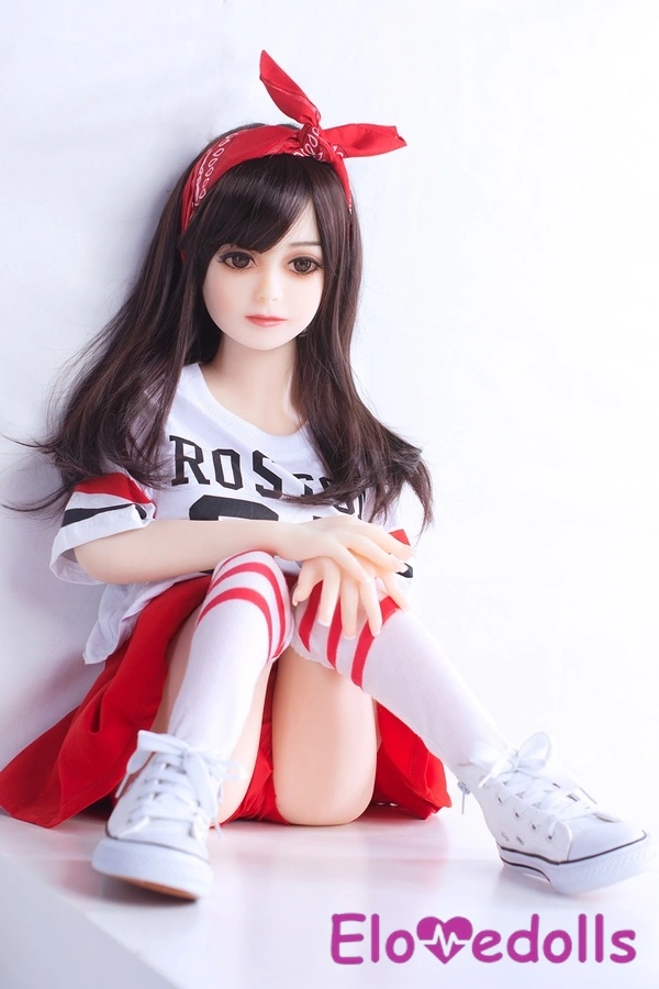 100cm D-kupa TPE Petite Svarta Grå Ögon Riktig docka Detaljvy 3