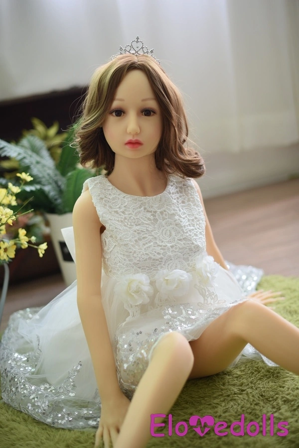 125cm D Cup TPE White Gray Eyes Petite Realistic Sex Doll Gallery 2