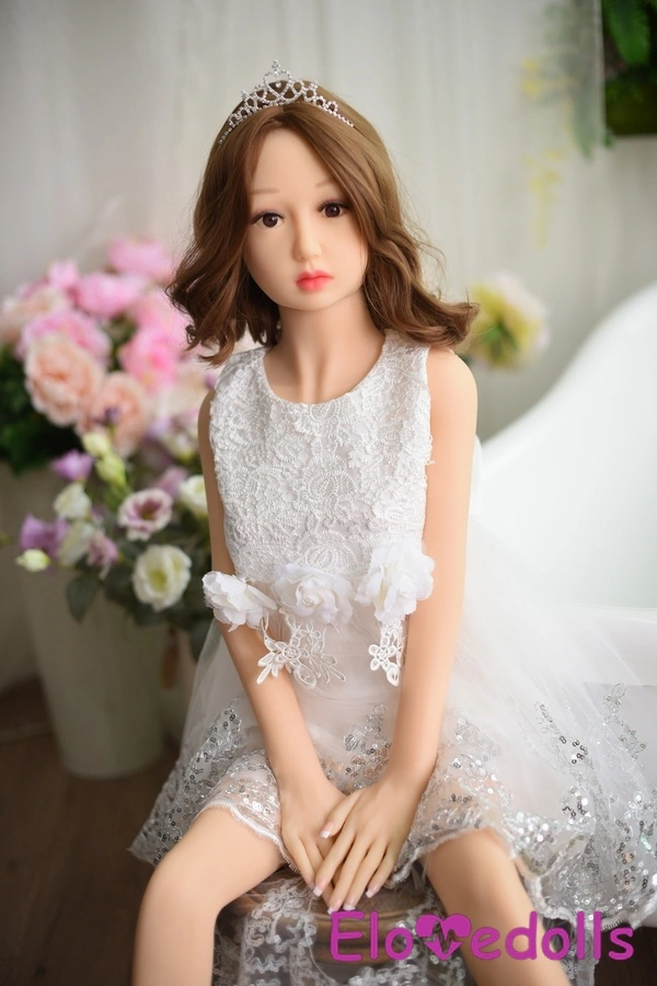 125cm D Cup TPE Gray Eyes White Petite Breasts Realistic Sex Doll Gallery 5