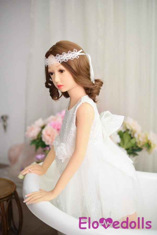 125cm D Cup TPE Gray Eyes Petite Breasts White Realistic Sex Doll Gallery 9