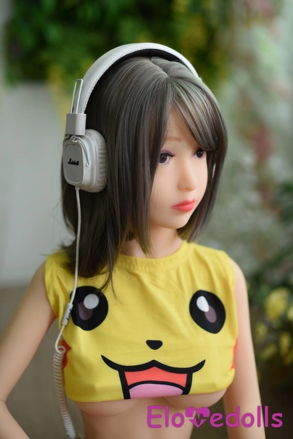 Búp bê tình dục chân thực 125cm D Cup TPE Môi tự nhiên Ngực nhỏ Mắt hổ phách Bộ sưu tập 7