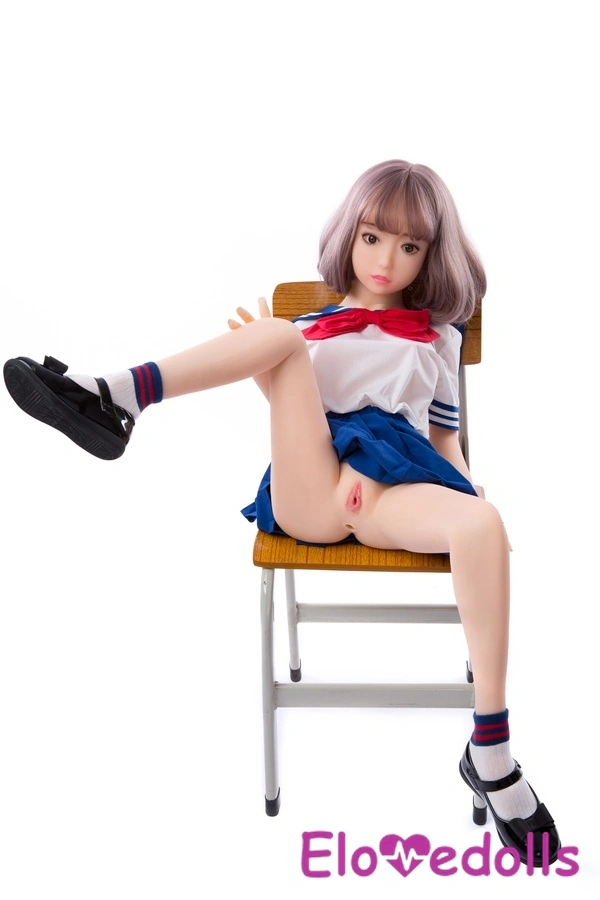 Búp bê tình dục TPE mắt xanh nhỏ nhắn tóc nâu cỡ D 125cm Xem chi tiết 2