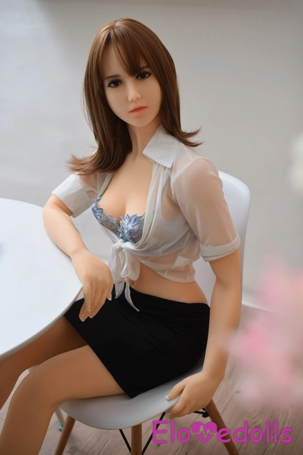 135 ซม. คัพ D TPE ดวงตาสีฟ้า ผมสีน้ำตาล หน้าอกเล็ก ตุ๊กตาจริง Gallery 9