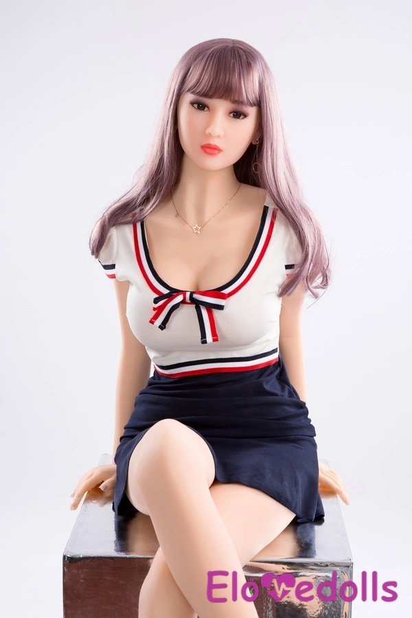 ตุ๊กตาเซ็กส์ยุโรป 158 ซม. คัพ D TPE ผมสีน้ำตาลเข้ม ริมฝีปากบาง ตาสีเทา แกลเลอรี่ 8