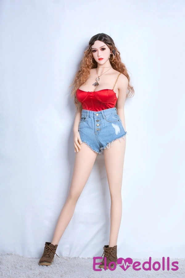 Boneka Seks TPE Mata Amber Merah Bibir Tipis 168cm E Cup