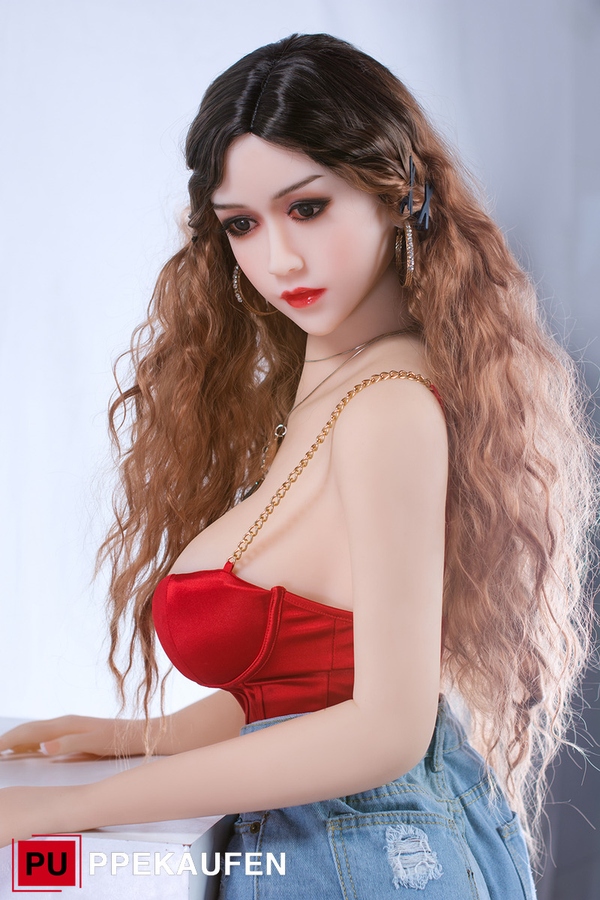 168cm E Cup TPE Petite Amber Eyes Red Sex Doll Gallery 2