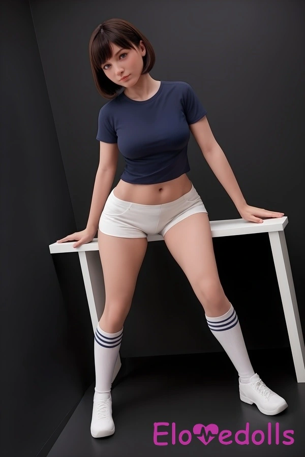 ตุ๊กตาเซ็กส์ซิลิโคนคัพ D ขนาด 151 ซม. หัวและลำตัว TPE ริมฝีปากบาง ตาสีเทา แกลเลอรี 2