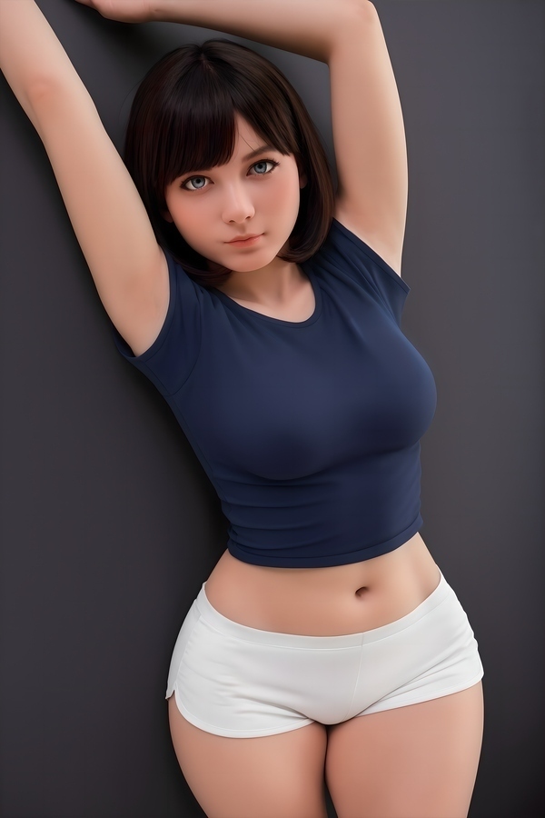 151cm D Cup Silicone Head & TPE Body Athletic Brunette Thin Lips Thick Sex Doll Gallery 4