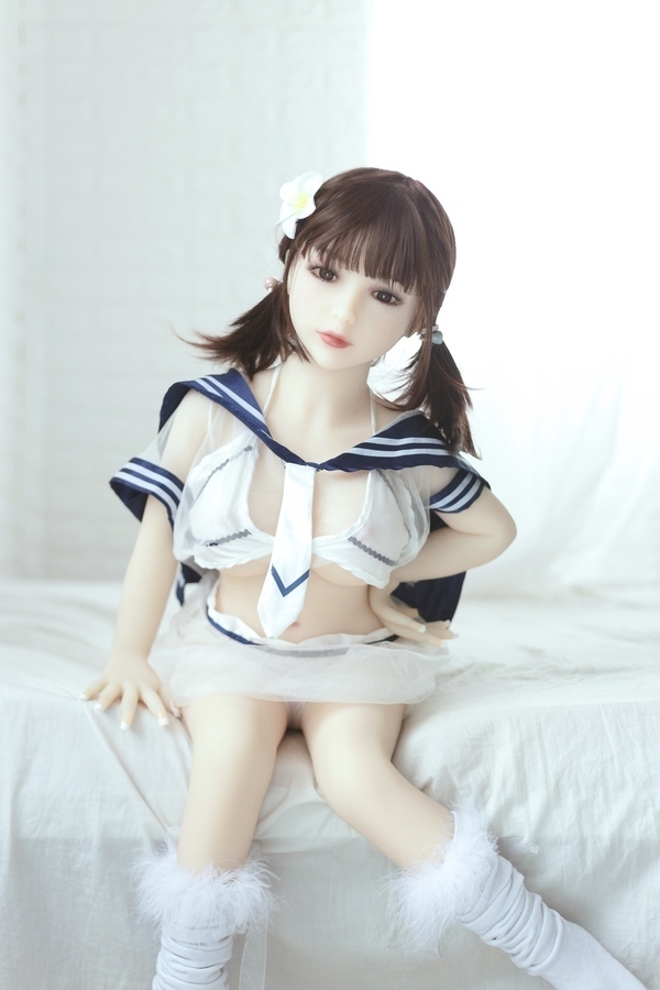 100cm D Cup TPE White Thin Lips Blue Eyes Mini Sex Doll Gallery 2