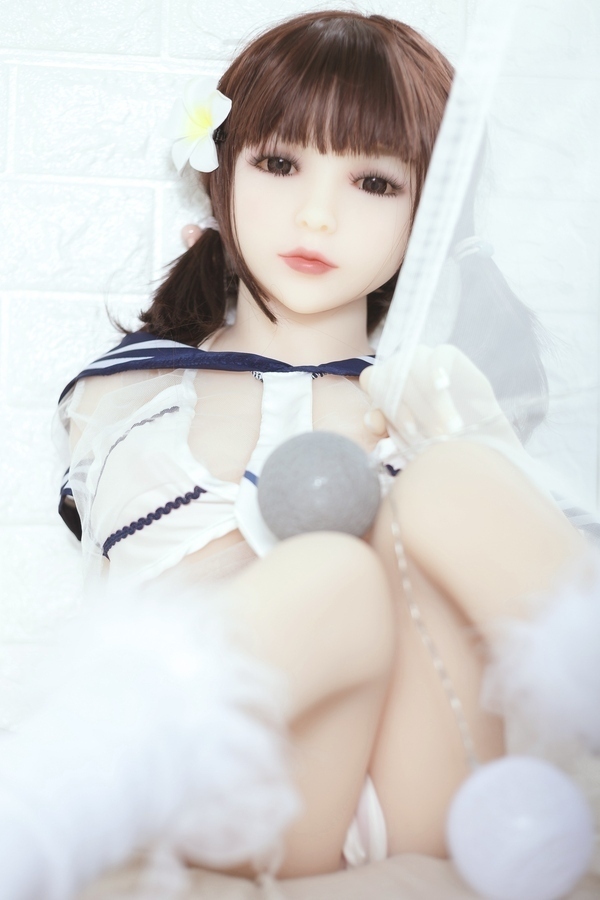 100cm D Cup TPE White Small Breasts Thin Lips Mini Sex Doll Gallery 3